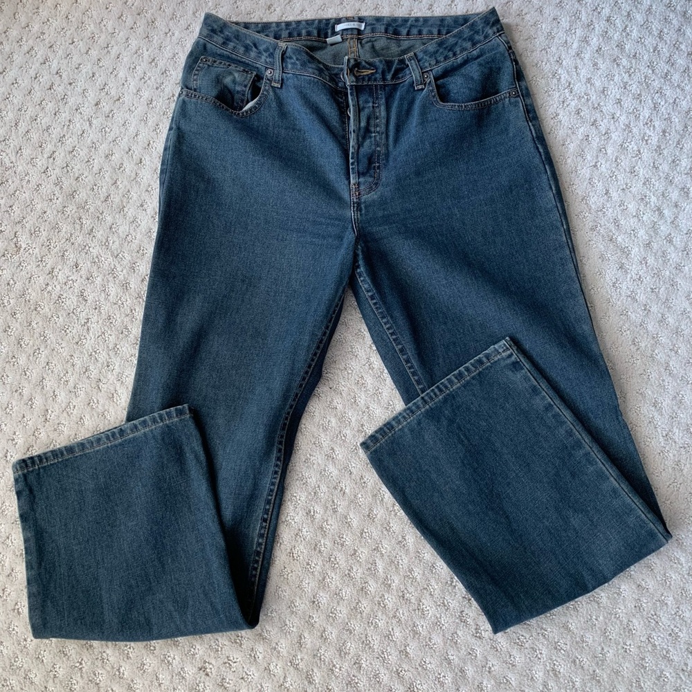Halogen straight leg buttonfly jeans - size 10R